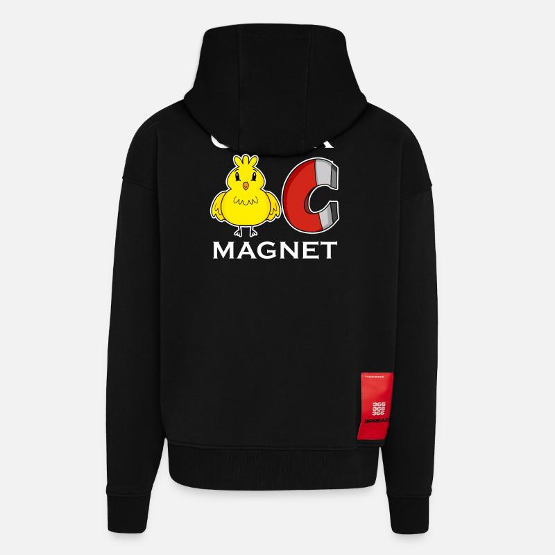 Chick Magnet - Zip Hoodie - made by SPREAD - SOLID BLACK