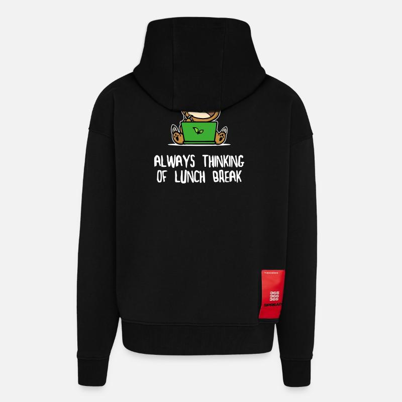 Faultier Faul Tier Statement Vegetarier Säugetier - Zip Hoodie - made by SPREAD - SOLID BLACK