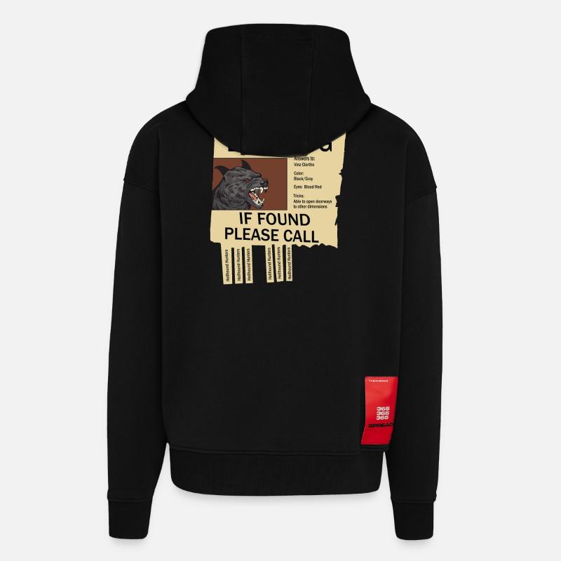Missing Hellhound - Zip Hoodie - made by SPREAD - SOLID BLACK