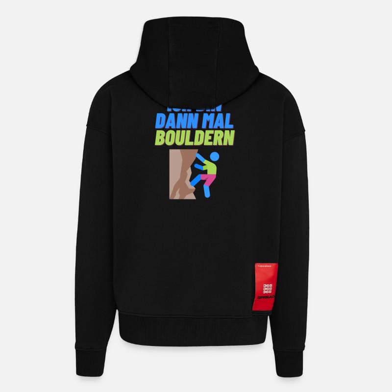 Ich bin dann mal Bouldern - Zip Hoodie - made by SPREAD - SOLID BLACK
