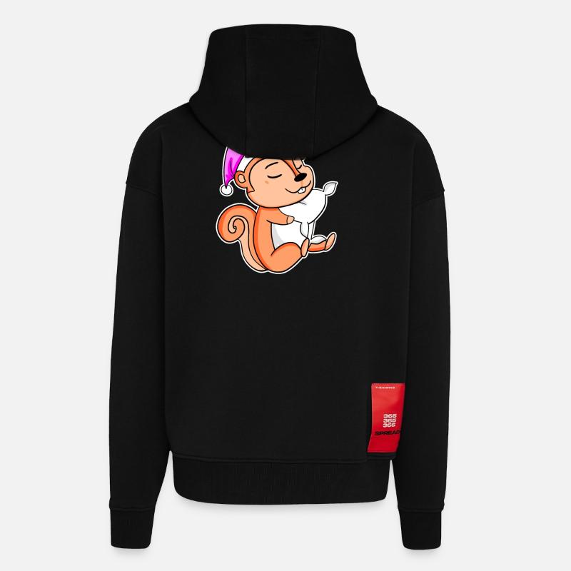 Eichhörnchen - Zip Hoodie - made by SPREAD - SOLID BLACK