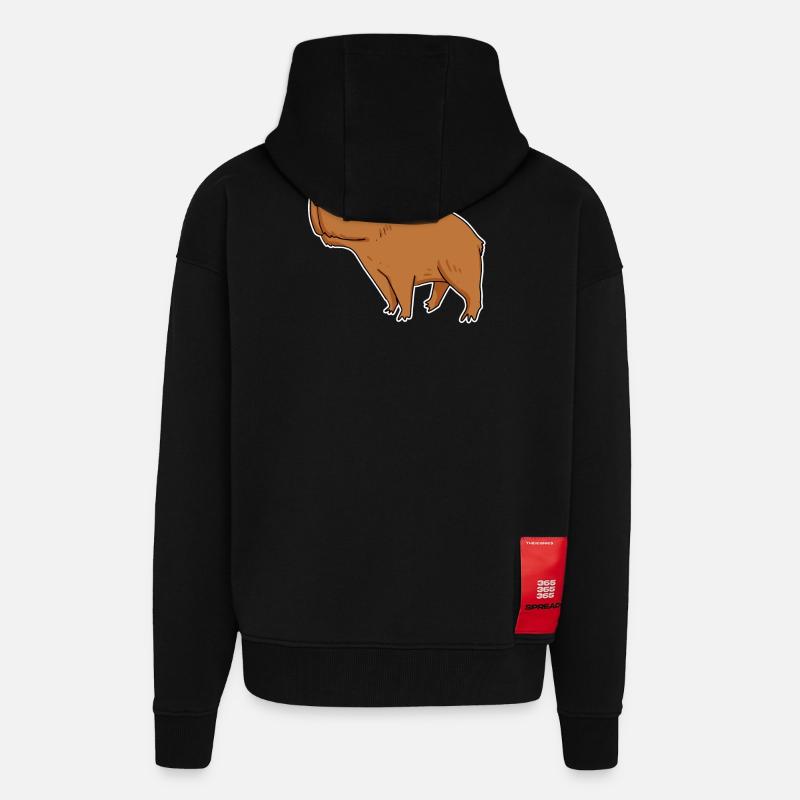 Capybara Capybara Gift - Zip Hoodie - made by SPREAD - SOLID BLACK