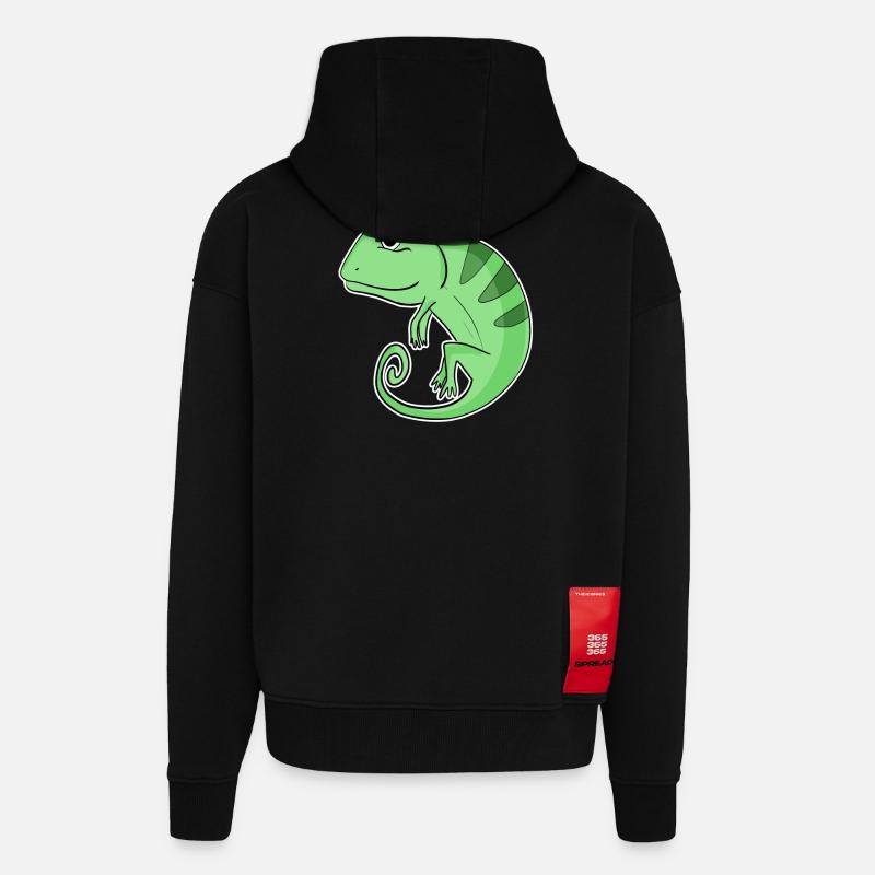 Chamäleons Chamäleon - Zip Hoodie - made by SPREAD - SOLID BLACK