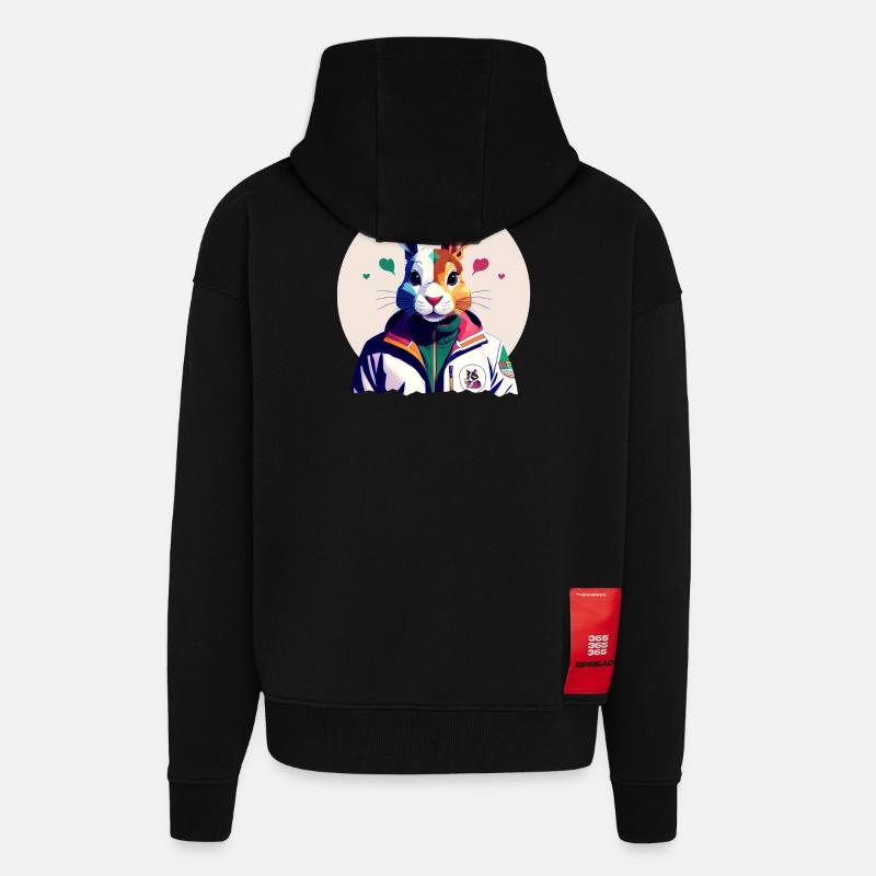 Bunny, Easter Bunny - Zip Hoodie - made by SPREAD - SOLID BLACK