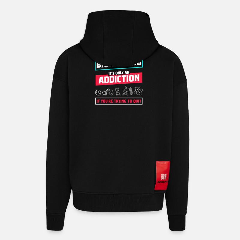 Biohacking it's only an Addiction - Zip Hoodie - made by SPREAD - SOLID BLACK
