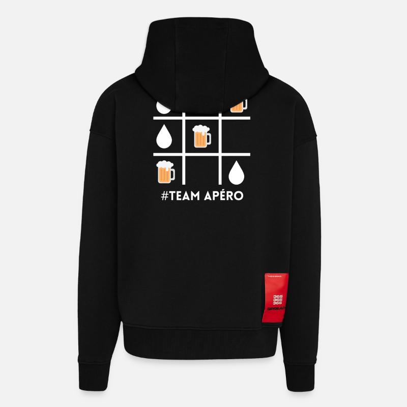 Apéro-Team, Bier, Bierfan - Zip Hoodie - made by SPREAD - SOLID BLACK