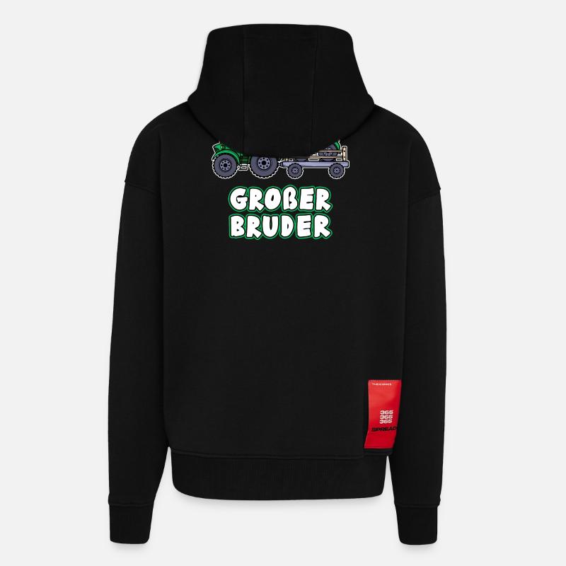 Nutzfahrzeug Bauer Statement Traktor Biobauer - Zip Hoodie - made by SPREAD - SOLID BLACK