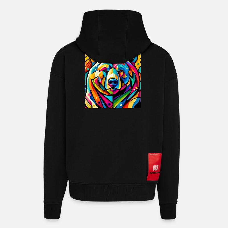Bär - Zip Hoodie - made by SPREAD - SOLID BLACK
