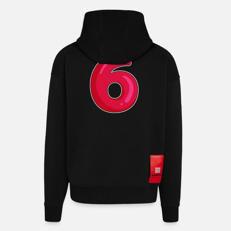 6 - Zip Hoodie - made by SPREAD - SOLID BLACK