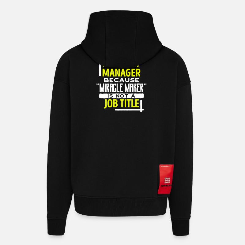 Projektmanager Statement Job Manager Karriere - Zip Hoodie - made by SPREAD - SOLID BLACK