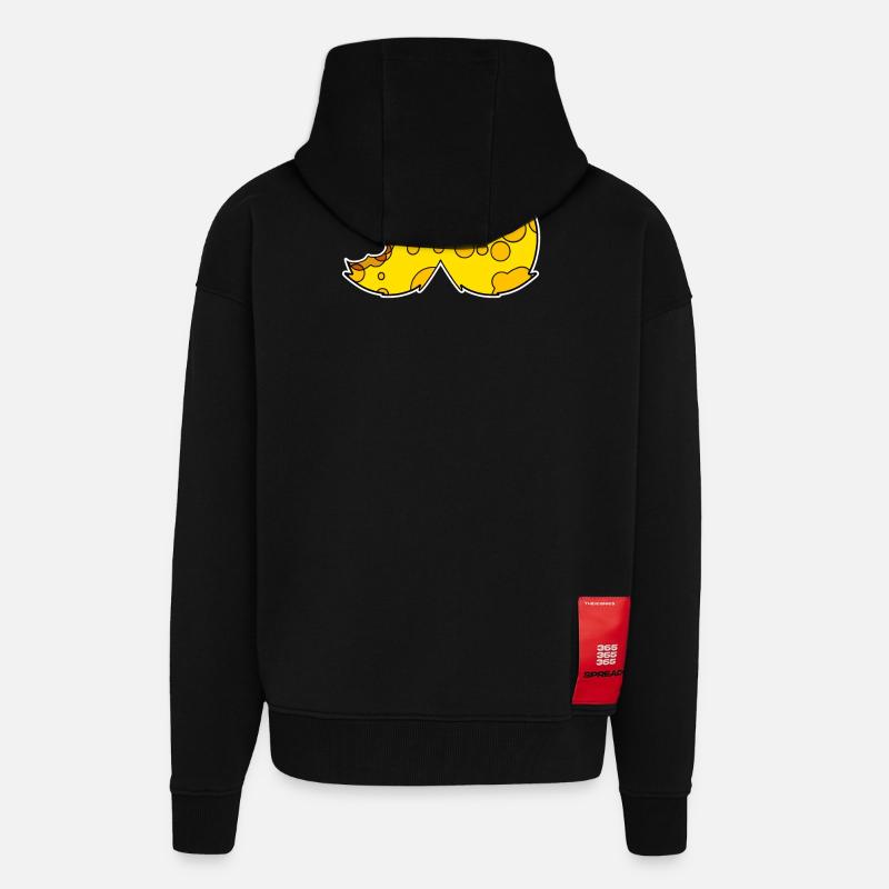 Oberlippenbart Schnurbart Bart Käse - Zip Hoodie - made by SPREAD - SOLID BLACK