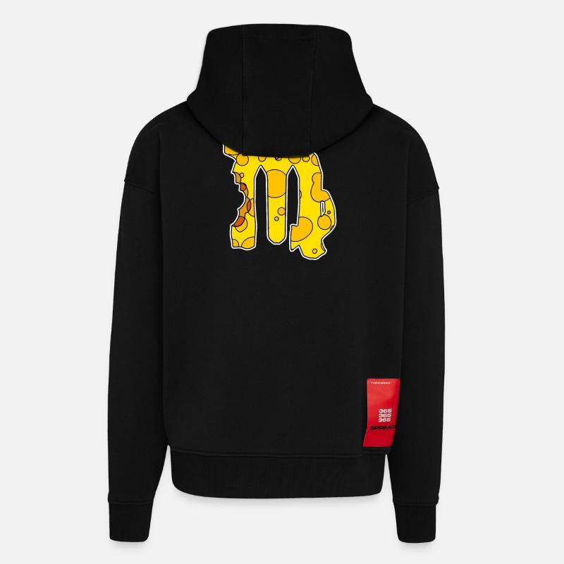 Sternzeichen Jungfrau Symbol - Zip Hoodie - made by SPREAD - SOLID BLACK