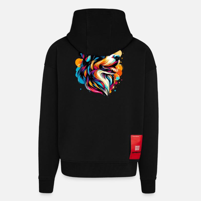 Berner Schweizer Sennenhund Grosser Schäferhund - Zip Hoodie - made by SPREAD - SOLID BLACK