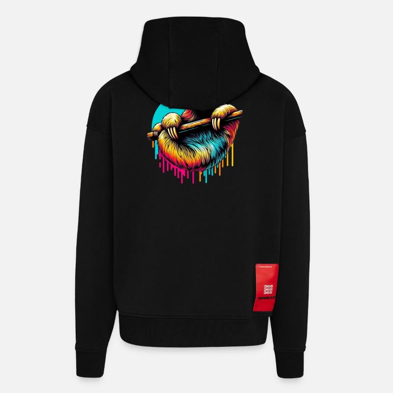 Faultier - Zip Hoodie - made by SPREAD - SOLID BLACK
