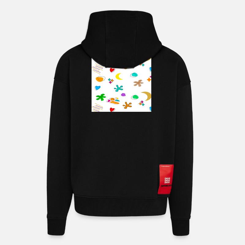 Muster1 - Zip Hoodie - made by SPREAD - SOLID BLACK