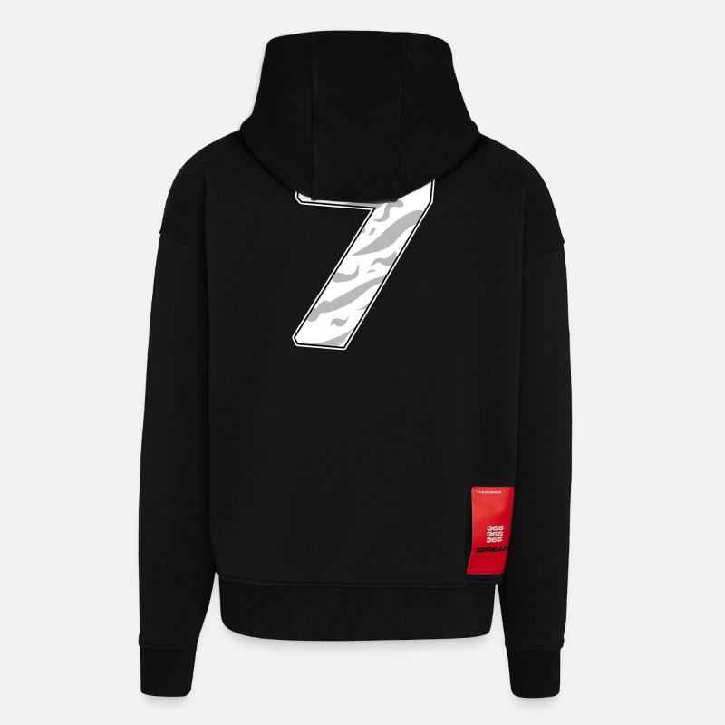 7 - Zip Hoodie - made by SPREAD - SOLID BLACK
