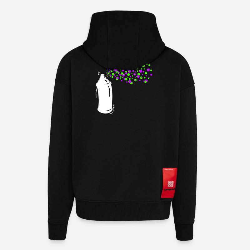 Graffiti Sprayer Spraydose Kunst Strassenkunst - Zip Hoodie - made by SPREAD - SOLID BLACK