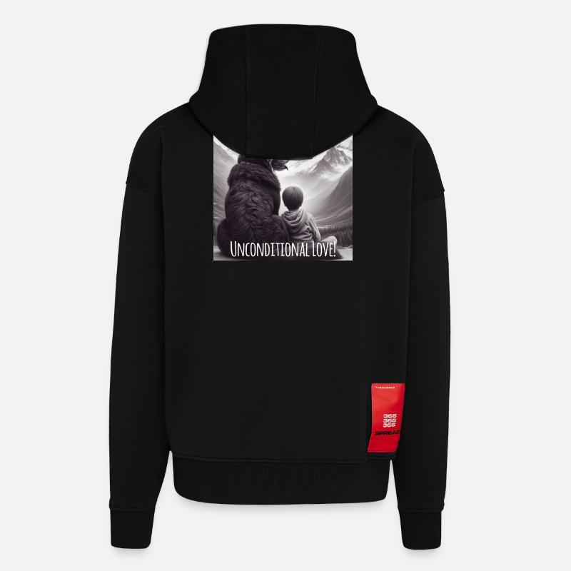 Berner Sennenhund - Zip Hoodie - made by SPREAD - SOLID BLACK