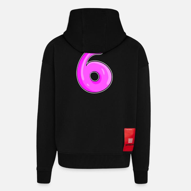 Numéro 6 Numéro - Veste à capuche bio épaisse oversize fabriqué en UE - SOLID BLACK