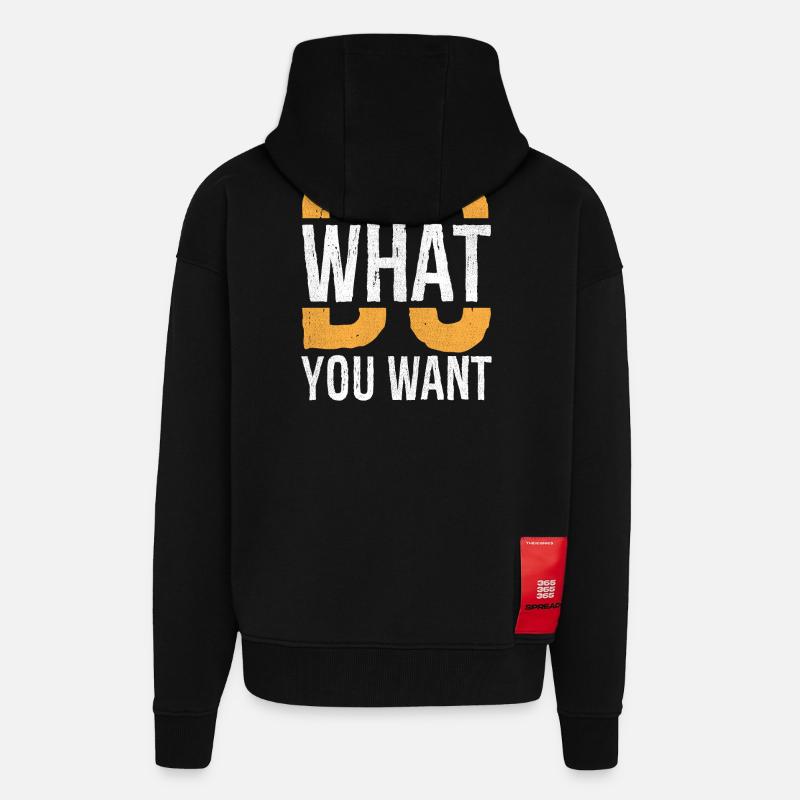 Mach, was du willst - Zip Hoodie - made by SPREAD - SOLID BLACK