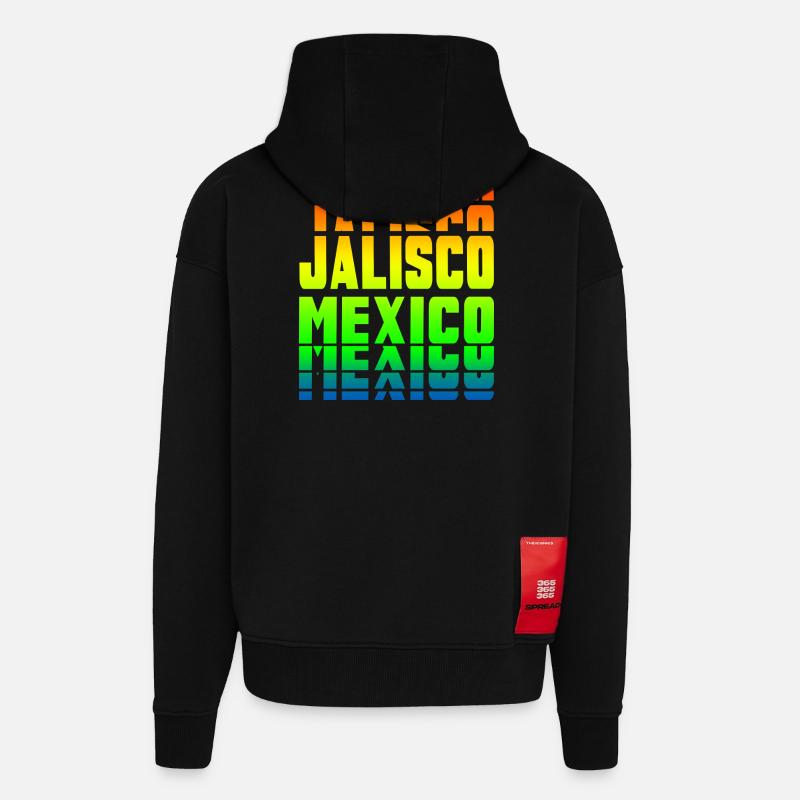 Jalisco Mexiko Regenbogen Design - Zip Hoodie - made by SPREAD - SOLID BLACK