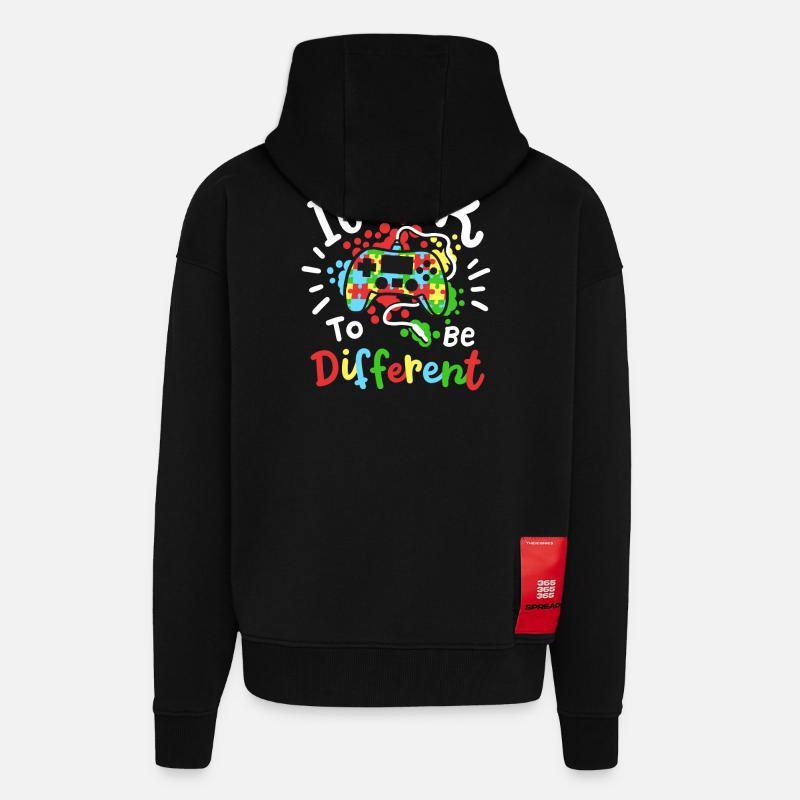 Autismus Bewusstsein - Zip Hoodie - made by SPREAD - SOLID BLACK