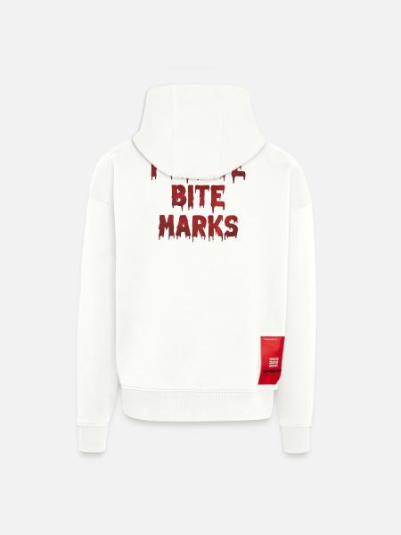 Bite Mark's Blood Traces - Zip Hoodie - made by SPREAD - SOLID BLACK