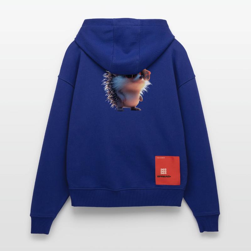 Hérisson Hérisson à ventre blanc Hérisson épineux Amour Hérisson mignon Veste à capuche bio épaisse oversize fabriqué en UE