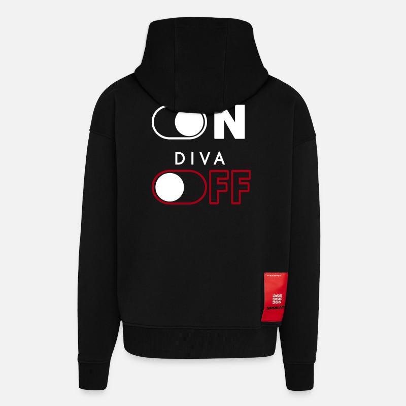 Kaffee Diva - Zip Hoodie - made by SPREAD - SOLID BLACK