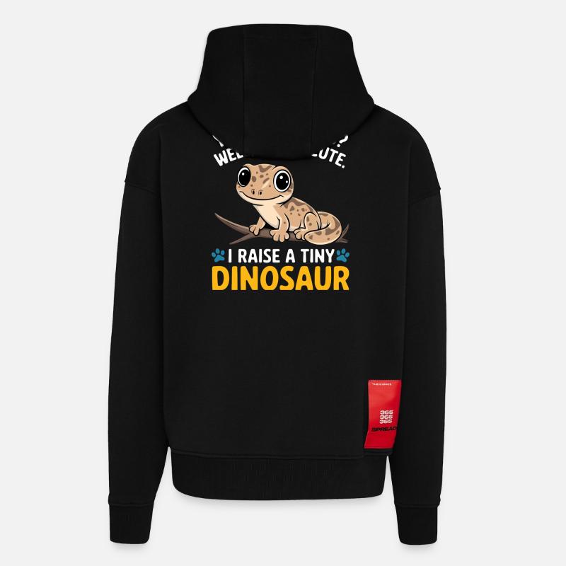 Lustige winzige Dinosaurier-Eidechse - Zip Hoodie - made by SPREAD - SOLID BLACK
