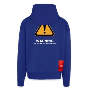 Warnsymbol für gehackte Systeme - Zip Hoodie - made by SPREAD - Iconic Blue - Hinten