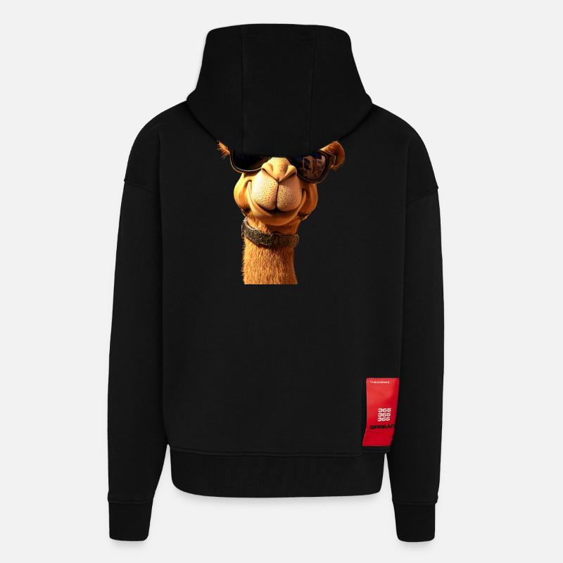 Kamel Dromedar Trampeltier Camel Geschenk Kamele - Zip Hoodie - made by SPREAD - SOLID BLACK