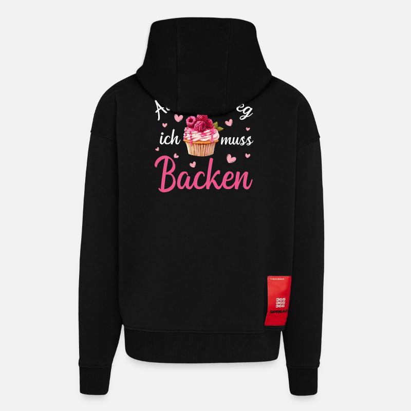 Backen Bäcker Bäckerin - Zip Hoodie - made by SPREAD - SOLID BLACK