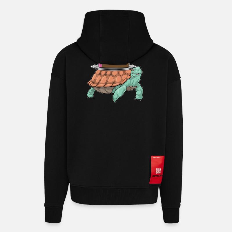 Turtle Cake - Zip Hoodie - made by SPREAD - SOLID BLACK