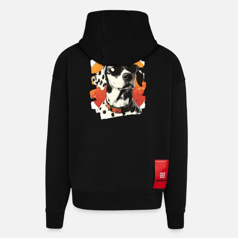 Dalmatiner - Zip Hoodie - made by SPREAD - SOLID BLACK