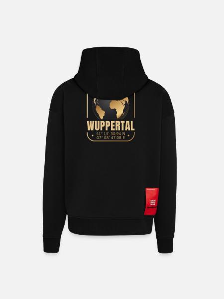 Wuppertal - Zip Hoodie - made by SPREAD - SOLID BLACK