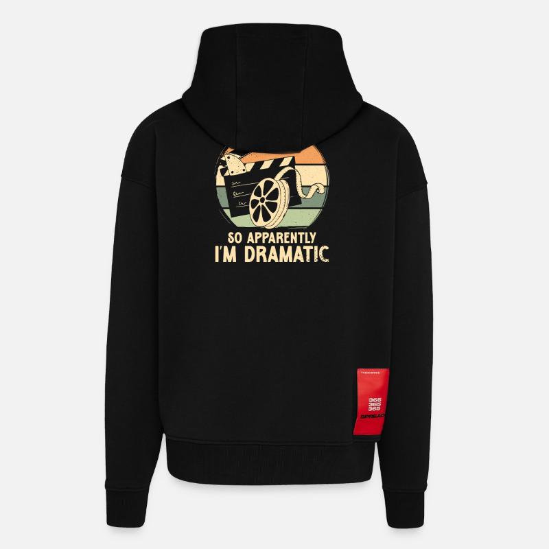 So apparently i m dramatic - Zip Hoodie - made by SPREAD - SOLID BLACK