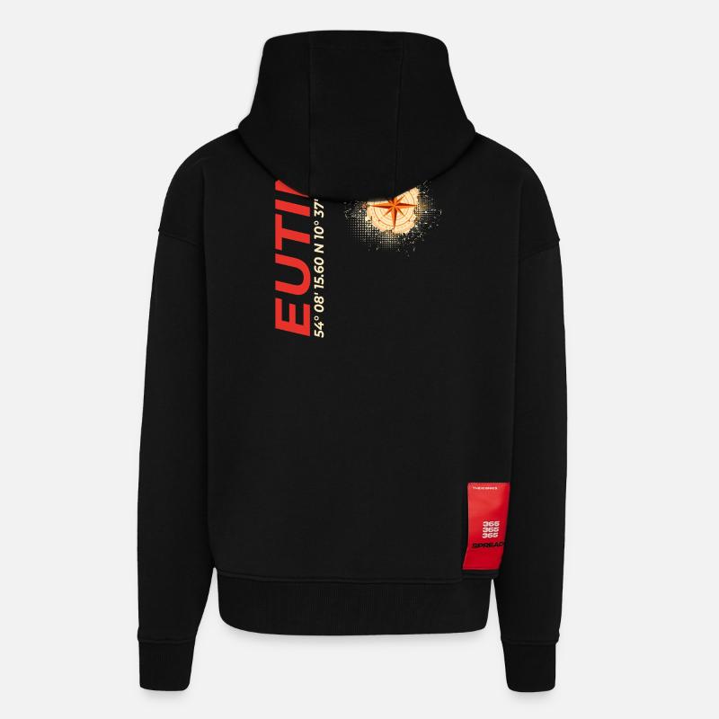 Eutin - Zip Hoodie - made by SPREAD - SOLID BLACK