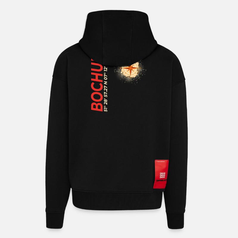 Bochum - Zip Hoodie - made by SPREAD - SOLID BLACK