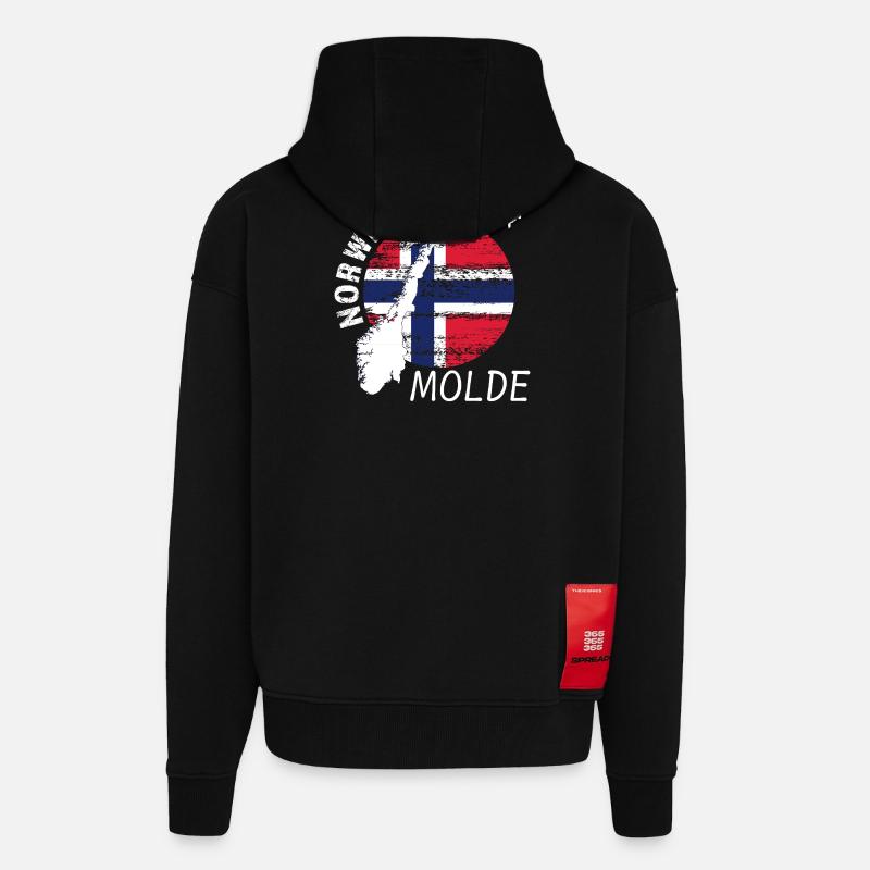 Molde - Zip Hoodie - made by SPREAD - SOLID BLACK