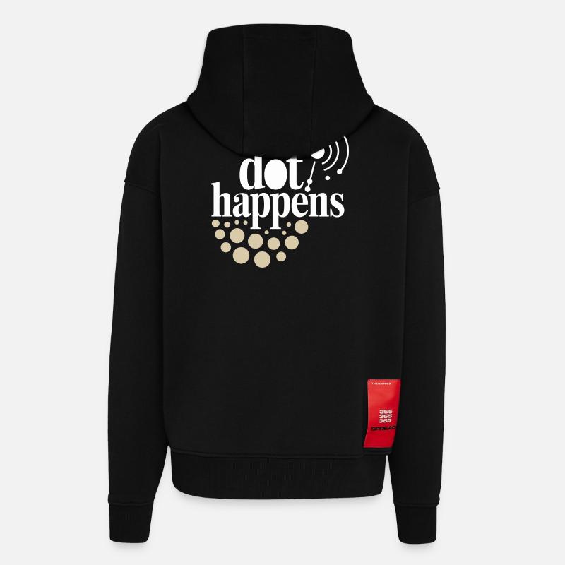 Dot Happens Morse Code Spaß - Zip Hoodie - made by SPREAD - SOLID BLACK