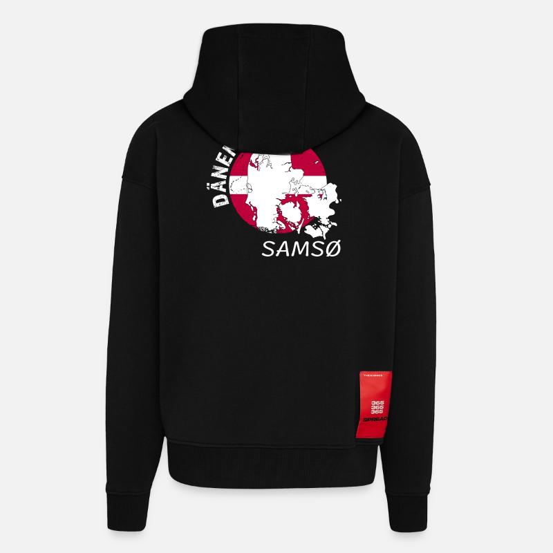 Samso - Zip Hoodie - made by SPREAD - SOLID BLACK