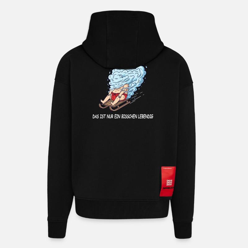 Ein bisschen lebendig - Zip Hoodie - made by SPREAD - SOLID BLACK