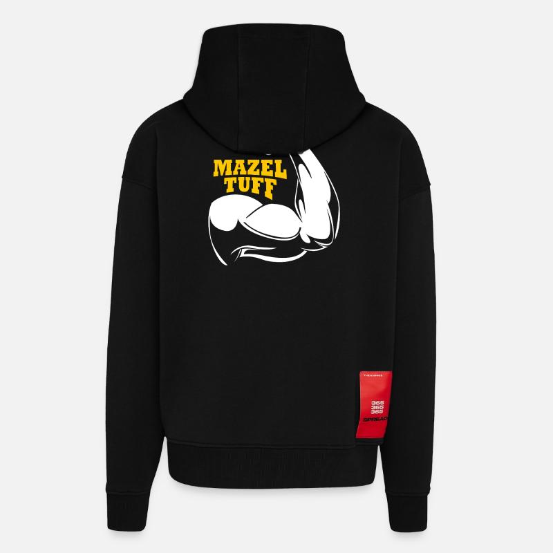 Hanoukka Hanoukka Hanoukka - Veste à capuche bio épaisse oversize fabriqué en UE - SOLID BLACK