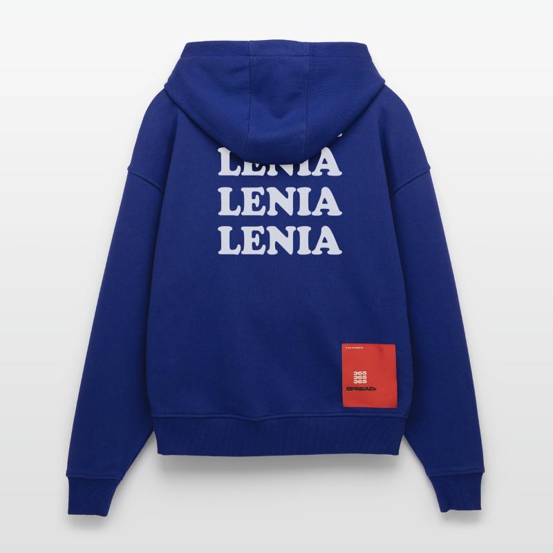 Lenia als Name Ekologiczna rozpinana bluza z kapturem oversize z grubego materiału wyprodukowana w UE