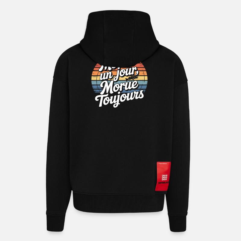 Cod One Day Always - Zip Hoodie - made by SPREAD - SOLID BLACK