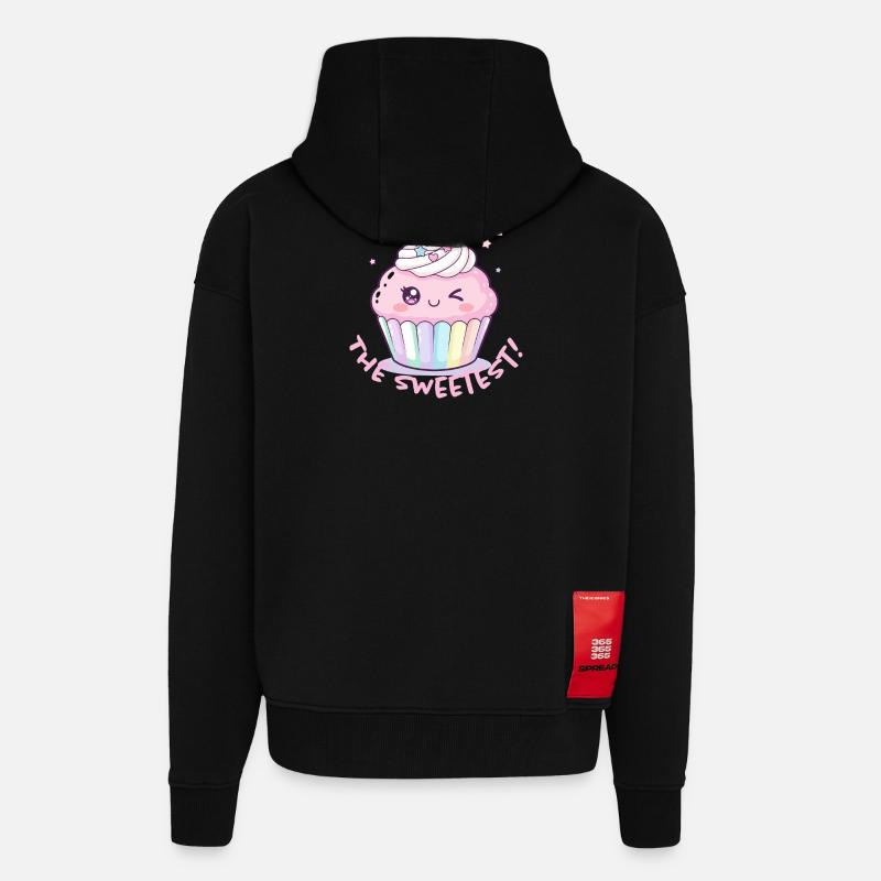 Du Bist Der Süßeste Cupcake - Zip Hoodie - made by SPREAD - SOLID BLACK