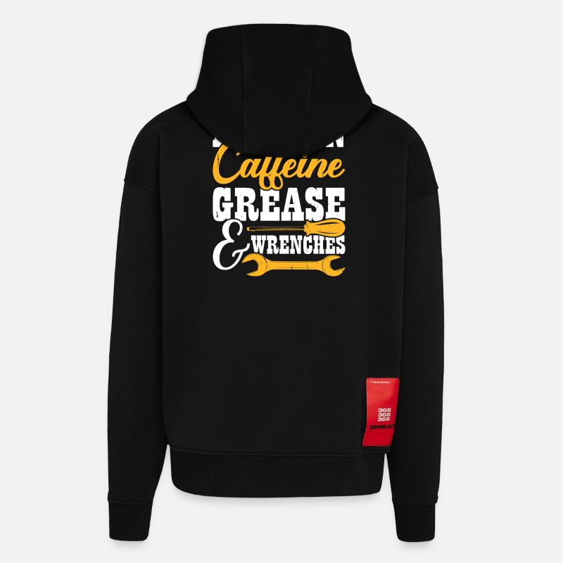 Mechanic Mechatronics Technician Handyman Gift - Zip Hoodie - made by SPREAD - SOLID BLACK
