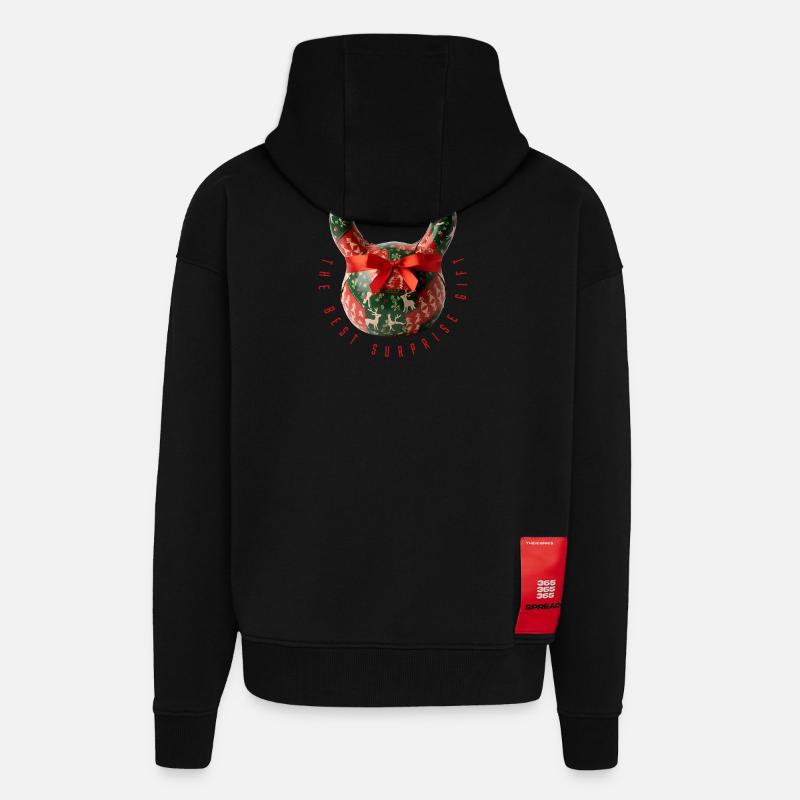 Kettlebell – Das beste Überraschungsgeschenk - Zip Hoodie - made by SPREAD - SOLID BLACK
