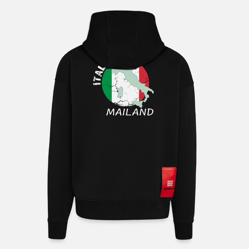 Mailand - Zip Hoodie - made by SPREAD - SOLID BLACK